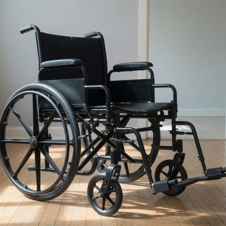 Photograph of this type of wheelchair. Your configured chair may differ.