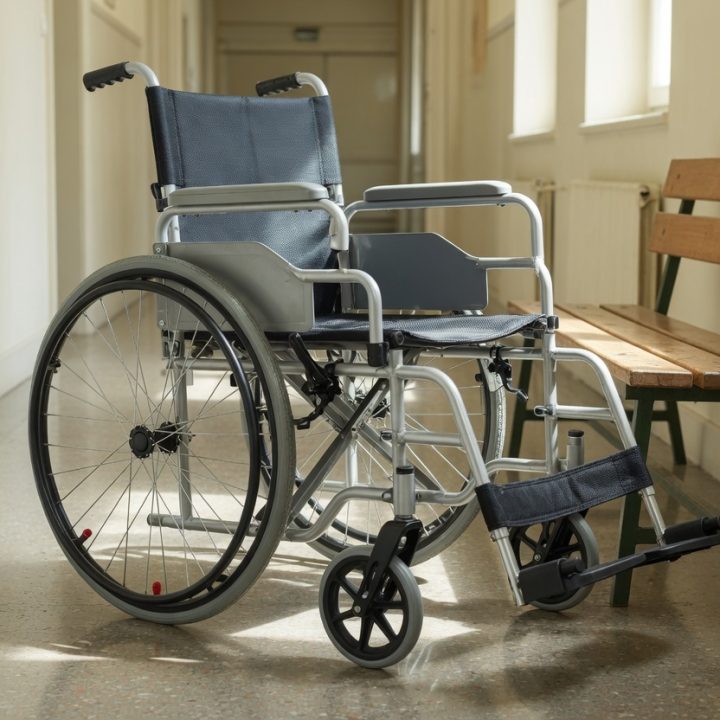 Photograph of this type of wheelchair. Your configured chair may differ.