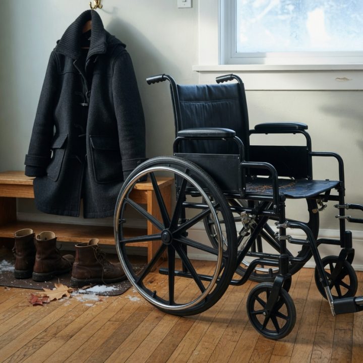 Photograph of this type of wheelchair. Your configured chair may differ.