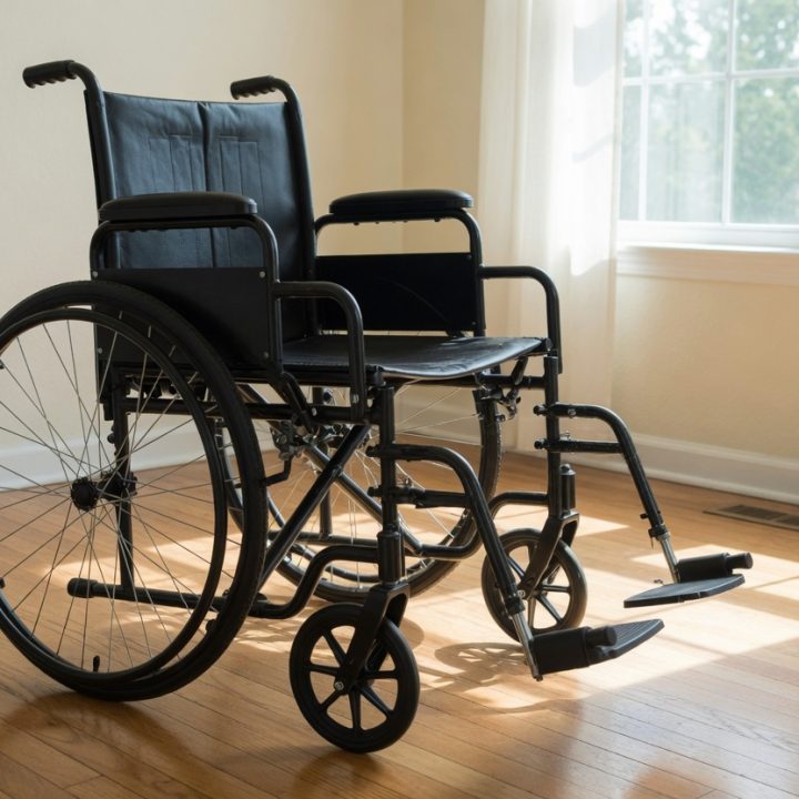 Photograph of this type of wheelchair. Your configured chair may differ.
