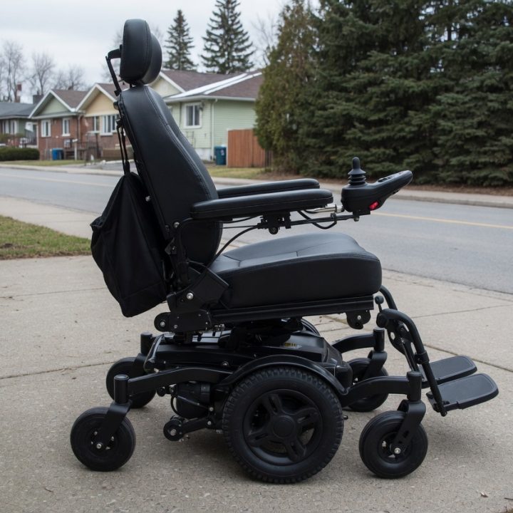 Photograph of this type of wheelchair. Your configured chair may differ.