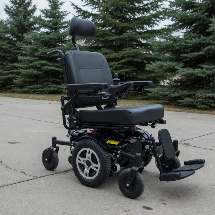 Photograph of this type of wheelchair. Your configured chair may differ.